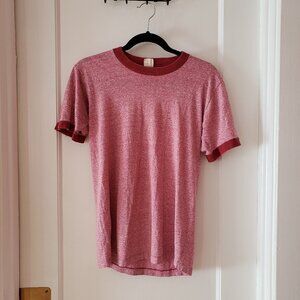 Towncraft Vintage 1970s Red Ringer T-Shirt Mens M 38-40 Retro Tee